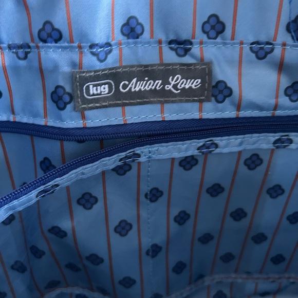 LUG AVION LOVE CARRY ALL TOTE SAPPHIRE BLUE NWT - Picture 2 of 9